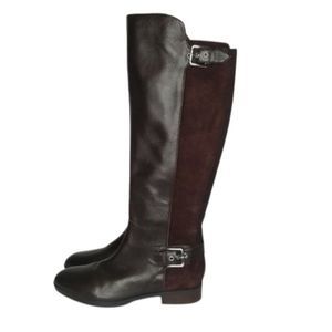 Marc Fisher Dark Brown Damsel Leather Riding Boots